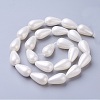 Electroplate Shell Pearl Beads Strands BSHE-O019-12-2