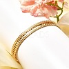 304 Stainless Steel Open Cuff Bangles for Women LS-BJEW-Z083-02G-05-1