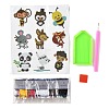 DIY Animal Theme Diamond Painting Stickers Kits For Kids X-DIY-O016-15-1