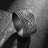 Vintage Totem 304 Stainless Steel Wide Finger Rings for Men FS-WG9BFEA-08-1