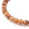 Round Natural Agate Stretch Beaded Bracelets BJEW-JB08196-01-5