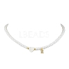Brass Micro Pave Grade AAA Cubic Zirconia Letter Pendant Necklaces NJEW-JN04771-18-1