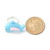 Resin 3D Dolphin Adjustable Rings RJEW-JR00428-02-6