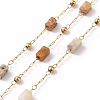 Natural Aventurine Rectangle Beaded Chains AJEW-SZ0002-42D-1