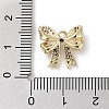 Brass Micro Pave Clear Cubic Zirconia Charms KK-G491-20A-G-3