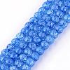 Synthetic Crackle Quartz Beads Strands GLAA-S134-8mm-10-1