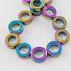 Electroplated Non-magnetic Synthetic Hematite Beads Strands G-Q880-12mm-6-1