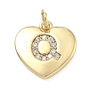 Brass Micro Pave Clear Cubic Zirconia Pendants KK-D229-01G-17-1