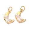 Brass Pave Clear Cubic Zirconia with Enamel Charms CU-K002-47G-M-2