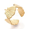 Adjustable Ion Plating(IP) 304 Stainless Steel Cuff Rings for Women RJEW-N052-01G-1