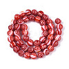 Handmade Millefiori Glass Round Beads Strands LK-R004-93G-2
