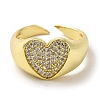 Rack Plating Brass Micro Pave Cubic Zirconia Cuff Rings RJEW-H228-11G-2