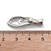 Rack Plating Brass Micro Pave Cubic Zirconia Ice Pick Pinch Bails ZIRC-P117-01B-P-3