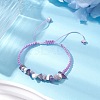 Adjustable Natural Gemstone Braided Bracelets for Women BJEW-JB10997-02-2