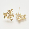 Brass Ear Stud Findings X-KK-T027-108G-2
