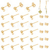 80Pcs 316 Surgical Stainless Steel Stud Earring Findings STAS-PH0005-22-1