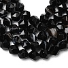 Natural Black Banded Agate/Striped AgateBeads Strands G-Z119-A03-01-5