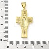 Rack Plating Brass Micro Pave Clear Cubic Zirconia Pendants KK-Z063-06G-3