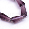 Transparent Glass Bead Strands GLAA-R170-6x12-01K-2
