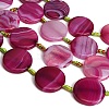 Natural Banded Agate Coin Beads Strands GG-CBAE0EB-06B-4