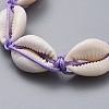 Natural Cowrie Shell Braided Beads Bracelets BJEW-JB05057-4