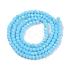 Electroplate Opaque Solid Color Glass Beads Strands EGLA-A044-P1mm-L08-3