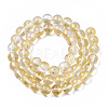 Transparent Spray Painted Glass Bead Strands GLAA-N035-03C-B08-2