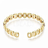 Brass Micro Pave Cubic Zirconia Cuff Bangles BJEW-S142-018-NF-3