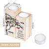 SUPERDANT Wooden Candle Holder and Candles Set AJEW-SD0001-15D-2