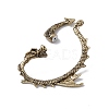 Alloy Dragon Front Back Stud Earrings EJEW-C046-01AB-5