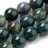 Natural Moss Agate Beads Strands G-I199-06-10mm-1
