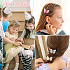 5 Pairs 5 Colors Cloth with Alloy Alligator Hair Clips for Girl PHAR-TA0001-09-10