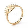 Ion Plating(IP) 201 Stainless Steel Evil Eye Adjustable Ring for Women RJEW-K238-13G-3