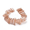 Natural Quartz Crystal Points Beads Strands G-K181-B26-3