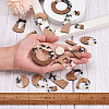 Kissitty 20Pcs 10 Style Transparent Resin & Walnut Wood Pendants RESI-KS0001-09-4