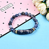 Natural Blue Spot Jasper Beads Stretch Bracelets BJEW-T022-04I-1