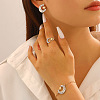 Brass with Crystal Rhinestone Bracelets & Earrings & Rings WG06C1A-15-1