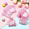 Baby Footprint Polyester Drawstring Bags ABAG-FZC0001-01B-6