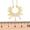 Brass Micro Pave Clear Cubic Zirconia Sun Pendant Necklaces KK-CBA4547-09G-4
