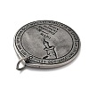 304 Stainless Steel Pendants STAS-V008-22AS-02-2