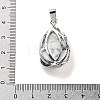 Natural Howlite Teardrop Pendants G-G112-03P-08-3