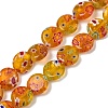 Handmade Millefiori Lampwork Beads Strands LAMP-G166-17B-06-2