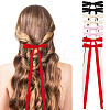Big Bowknot Polyester Alligator Hair Clips AJEW-CP0008-39A-1