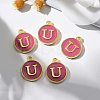 Golden Plated Alloy Enamel Charms ENAM-S118-08U-5