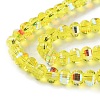 Transparent Electroplate Glass Beads Strands GLAA-Q099-C01-05-3