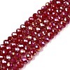 Electroplate Glass Beads Strands EGLA-A044-P3mm-B02-1