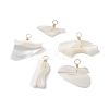 Natural Trochid Shell Pendants PALLOY-JF02809-02-1