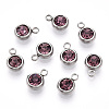 201 Stainless Steel Rhinestone Charms STAS-S068-06-3