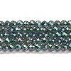 Electroplate Transparent Glass Beads Strands LS-GLAA-H021-01B-FR01-2