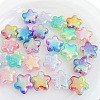 Transparent Crackle Acrylic European Large Hole Beads OACR-K008-18-1